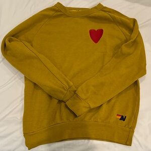 Aviator Nation Women's Tan and Brown Jumper